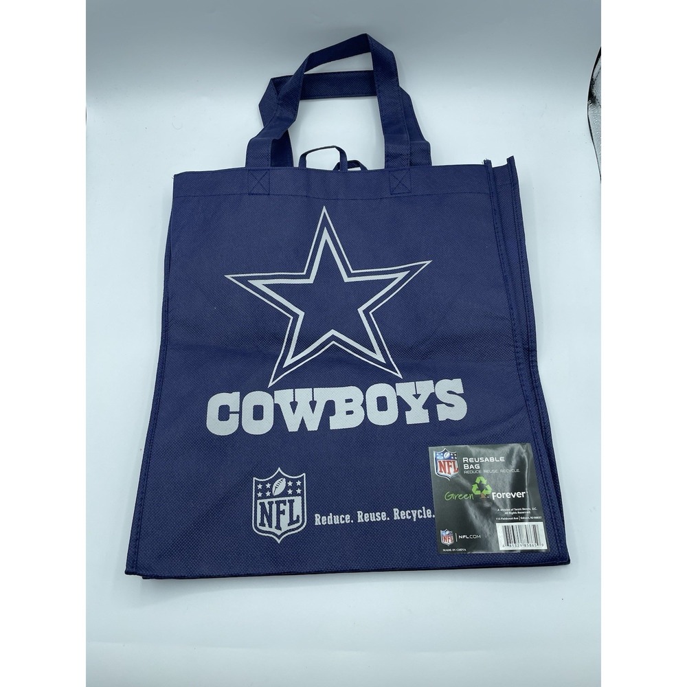 Dallas Cowboys Reusable Bag Forever Shopping Reduce Reuse Recycle Groceries NFL